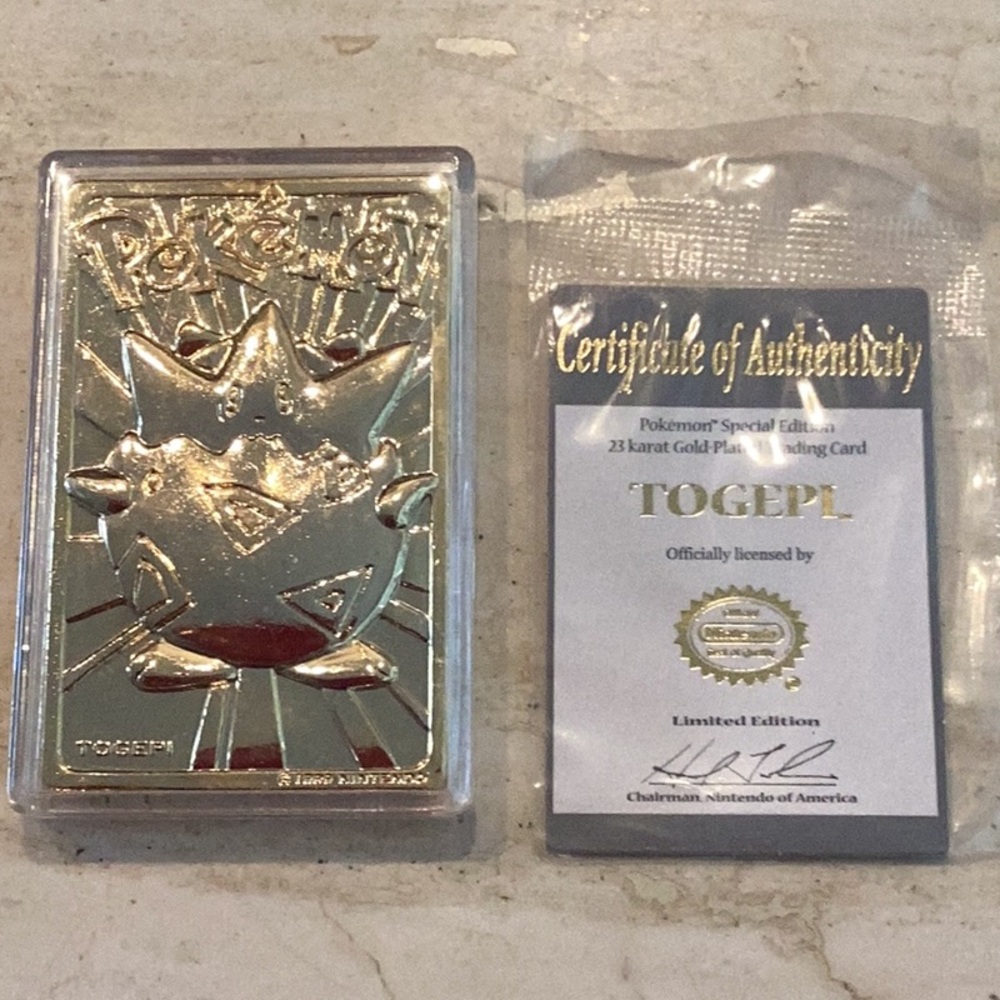 1999 Pokemon 23K Gold Plated Cards Burger King Charizard Card Complete Set Of 6 - Picture 7 of 16